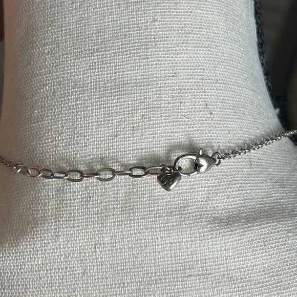Brighton Heart Notes Necklace Envelope Silver Plated Vintage 18" - Picture 4 of 14